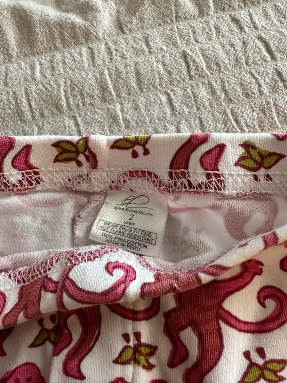 Roberta Roller Rabbit Monkey Pajama Set - Picture 6 of 6